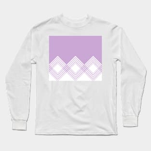 Abstract geometric pattern - purple and white. Long Sleeve T-Shirt